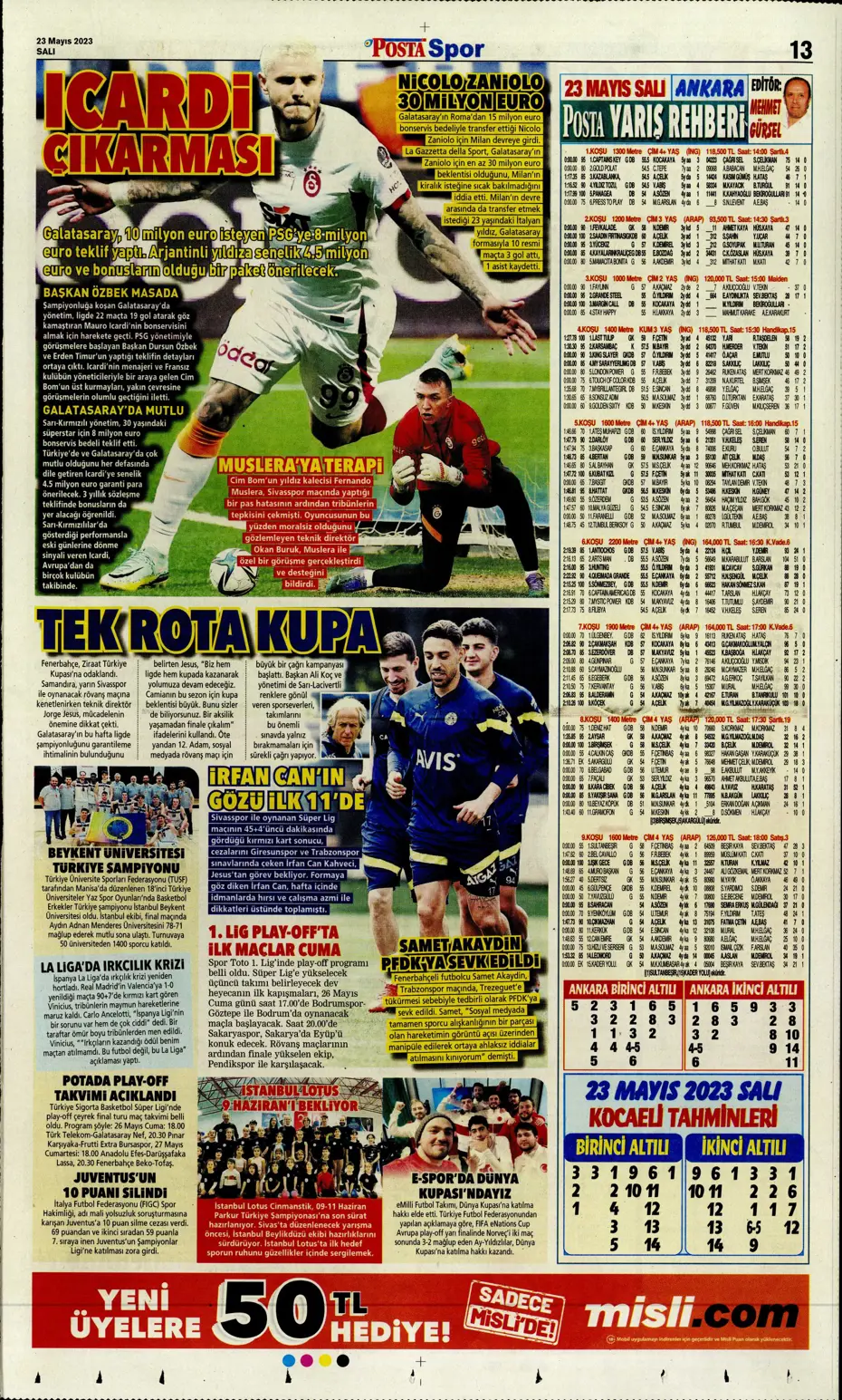 "Aslan'dan Devler Ligi hamlesi" | Sporun Manşetleri - 20 "Aslan'dan Devler Ligi hamlesi" | Sporun Manşetleri - 20