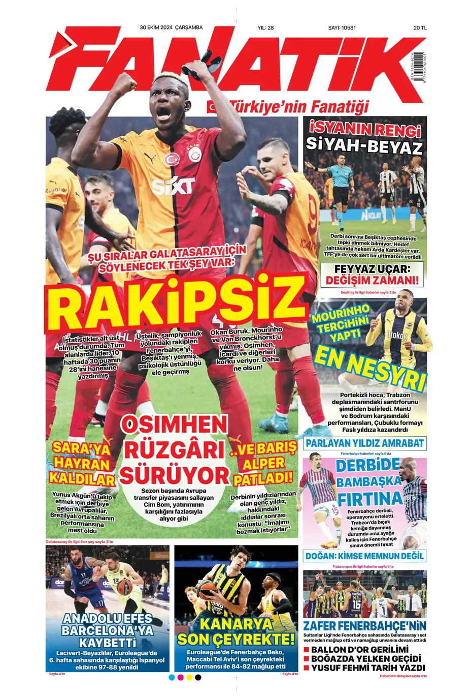 "Anderson Talisca atağı" | Sporun manşetleri - 5
