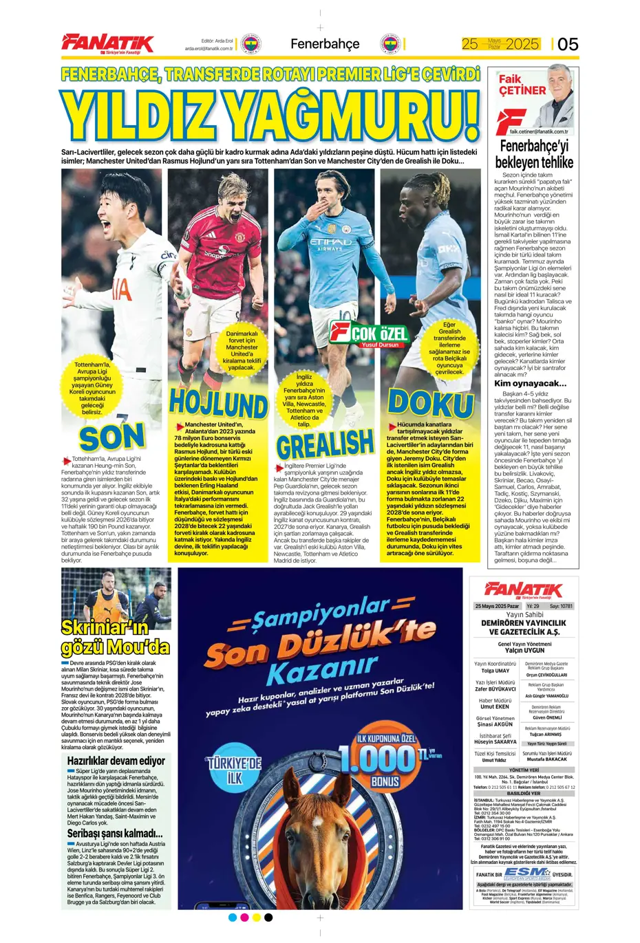 "Kap kupayı, tak yıldızı" | Sporun manşetleri - 7