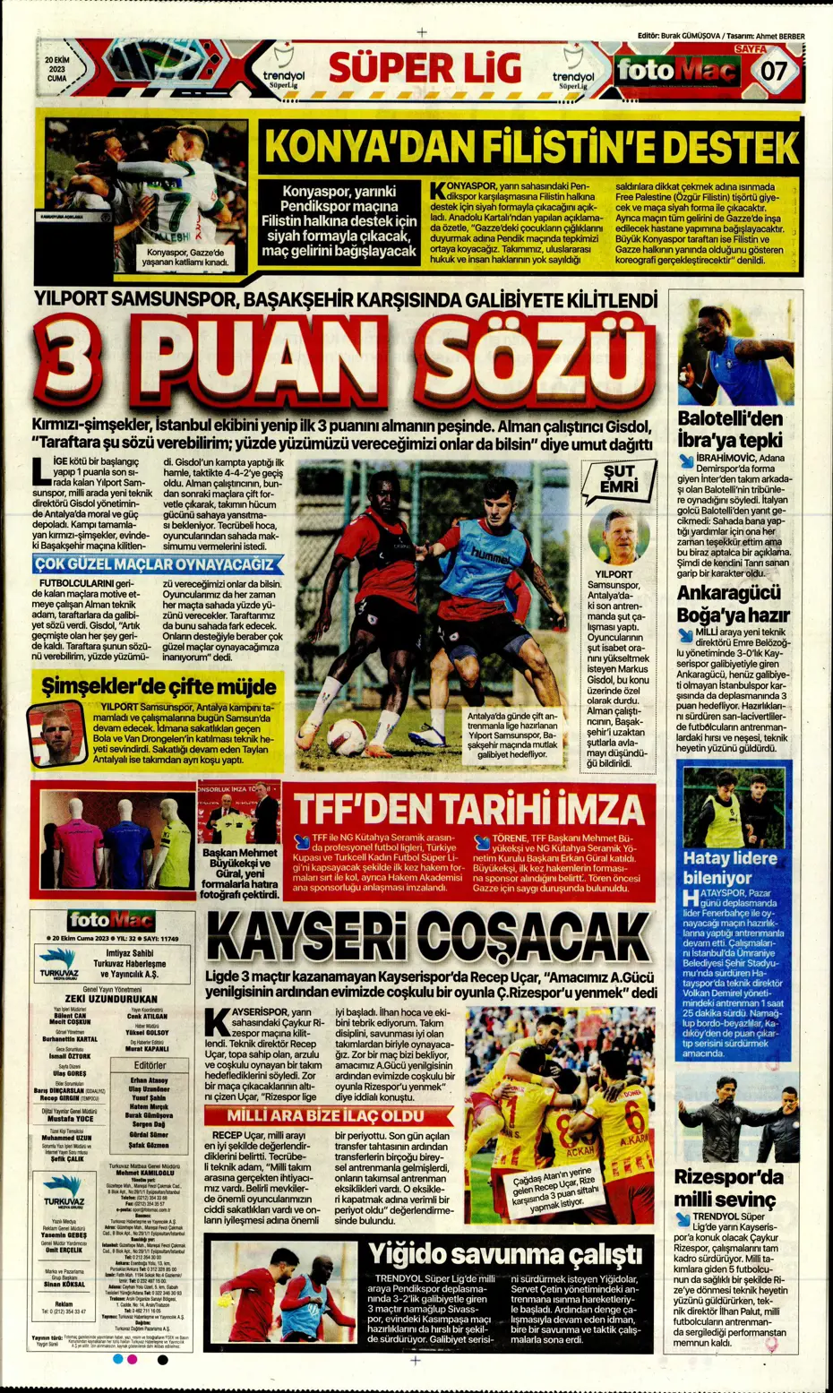 "Derbinin kilidini açacak anahtarlar" | Sporun manşetleri (20 Ekim 2023) - 15