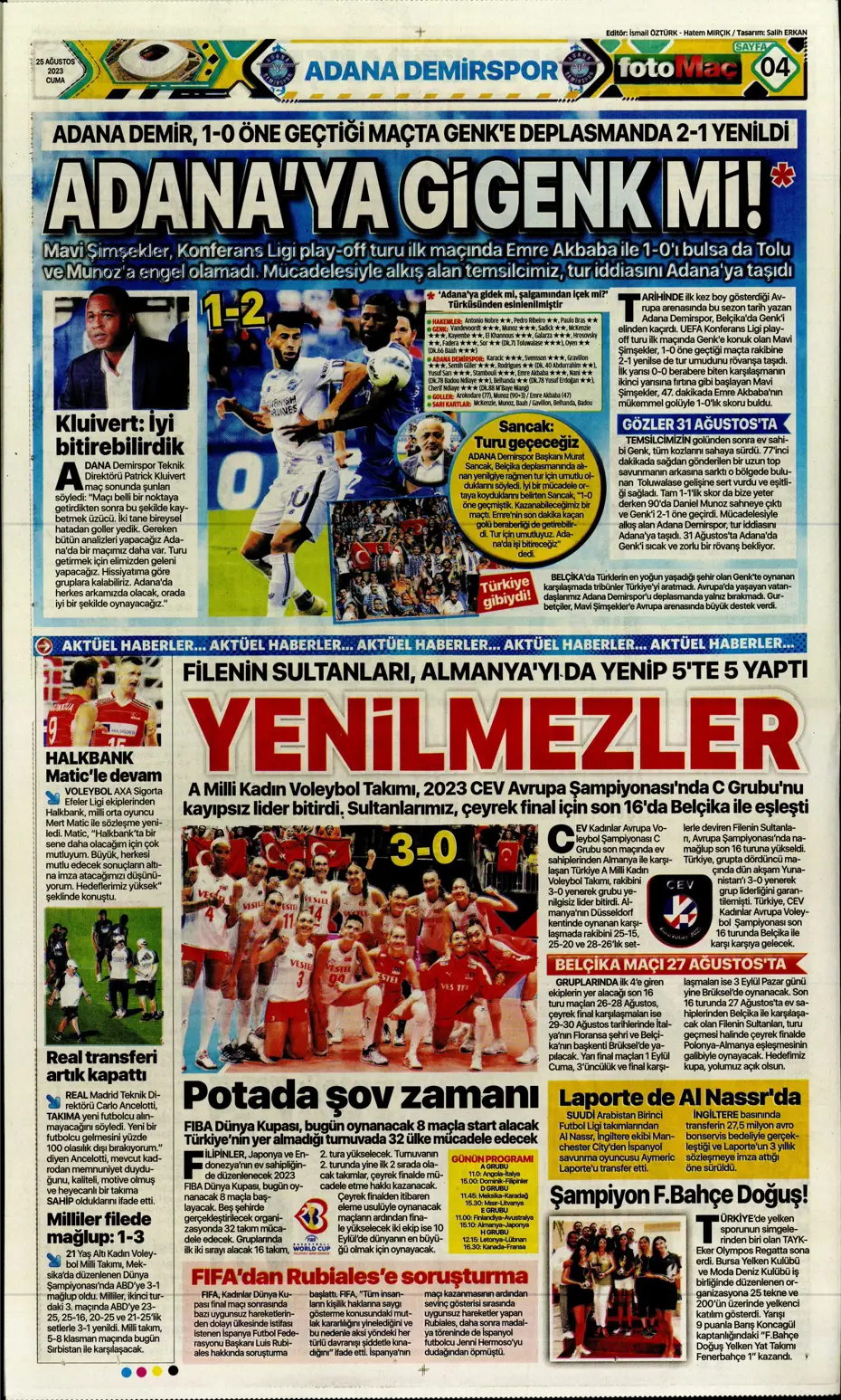 "Fenerbahçe'den 5'i 1 yerde" | Sporun manşetleri (25 Ağustos 2023) - 15
