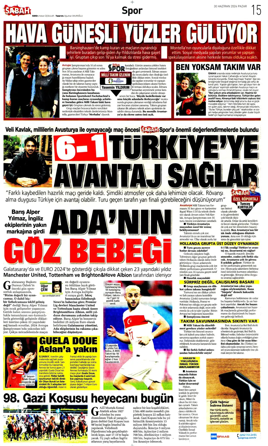 "Galatasaray'dan Goretzka seferi" | Sporun Manşetleri (30 Haziran 2024) - 31 "Galatasaray'dan Goretzka seferi" | Sporun Manşetleri (30 Haziran 2024) - 31