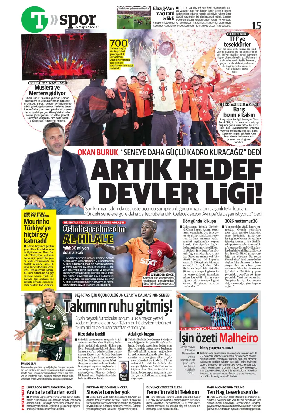 "Fenerbahçe'ye tarihi şok" | Sporun manşetleri - 35