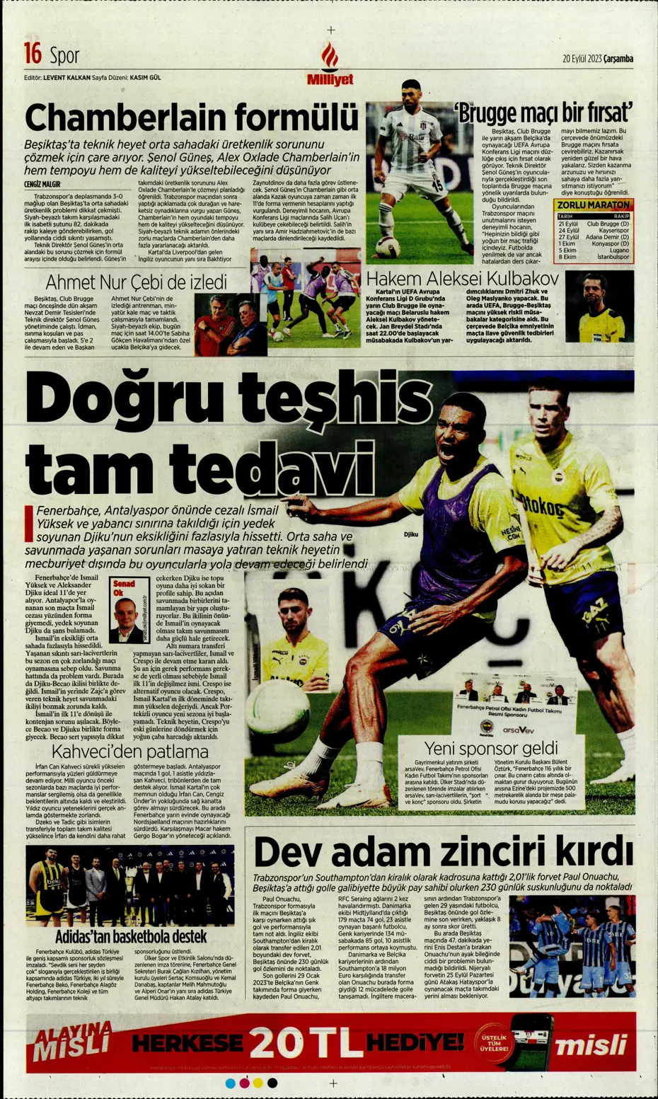 "Aslan devler sahnesinde" | Sporun Manşetleri - 16