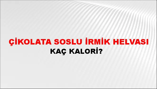 Çikolata Soslu İrmik Helvası Çikolata Soslu İrmik Helvası