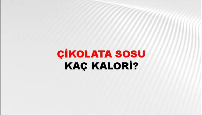 Çikolata Sosu Çikolata Sosu