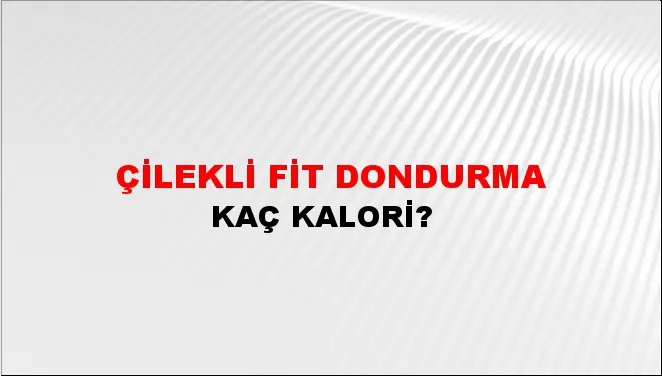 Çilekli Fit Dondurma Çilekli Fit Dondurma