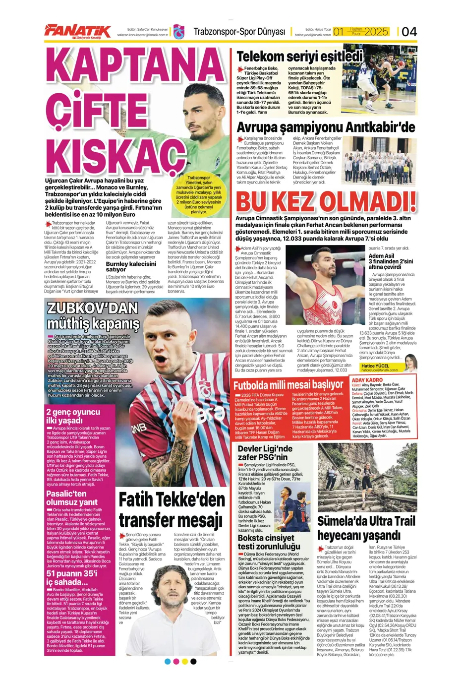 "Galatasaray'dan Lewandowski bombası" | Sporun manşetleri - 7