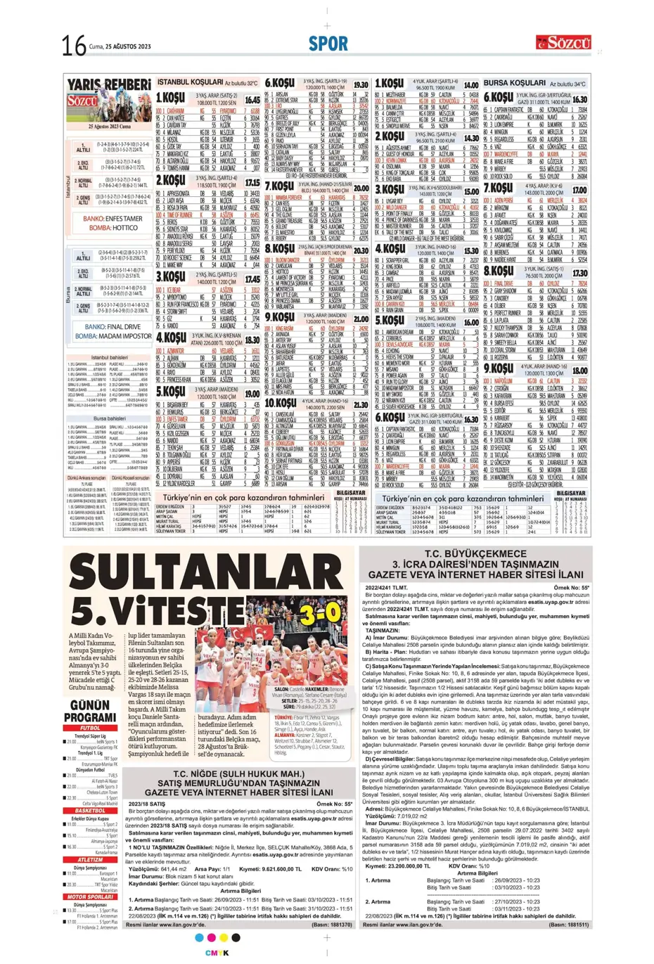 "Fenerbahçe'den 5'i 1 yerde" | Sporun manşetleri (25 Ağustos 2023) - 33