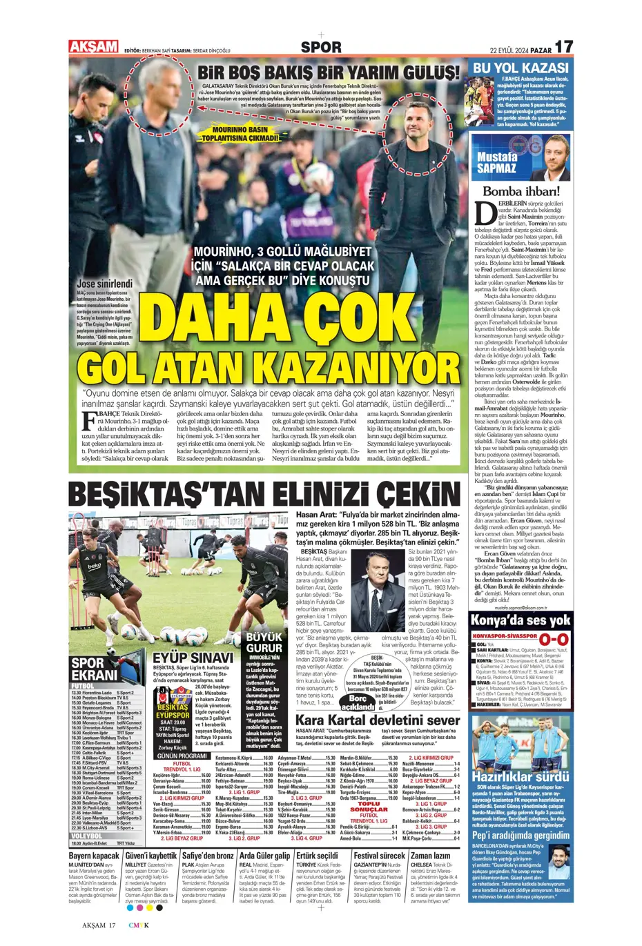 "Şampiyon Kadıköy'ü selamladı!" | Sporun manşetleri (22 Eylül 2024) - 2