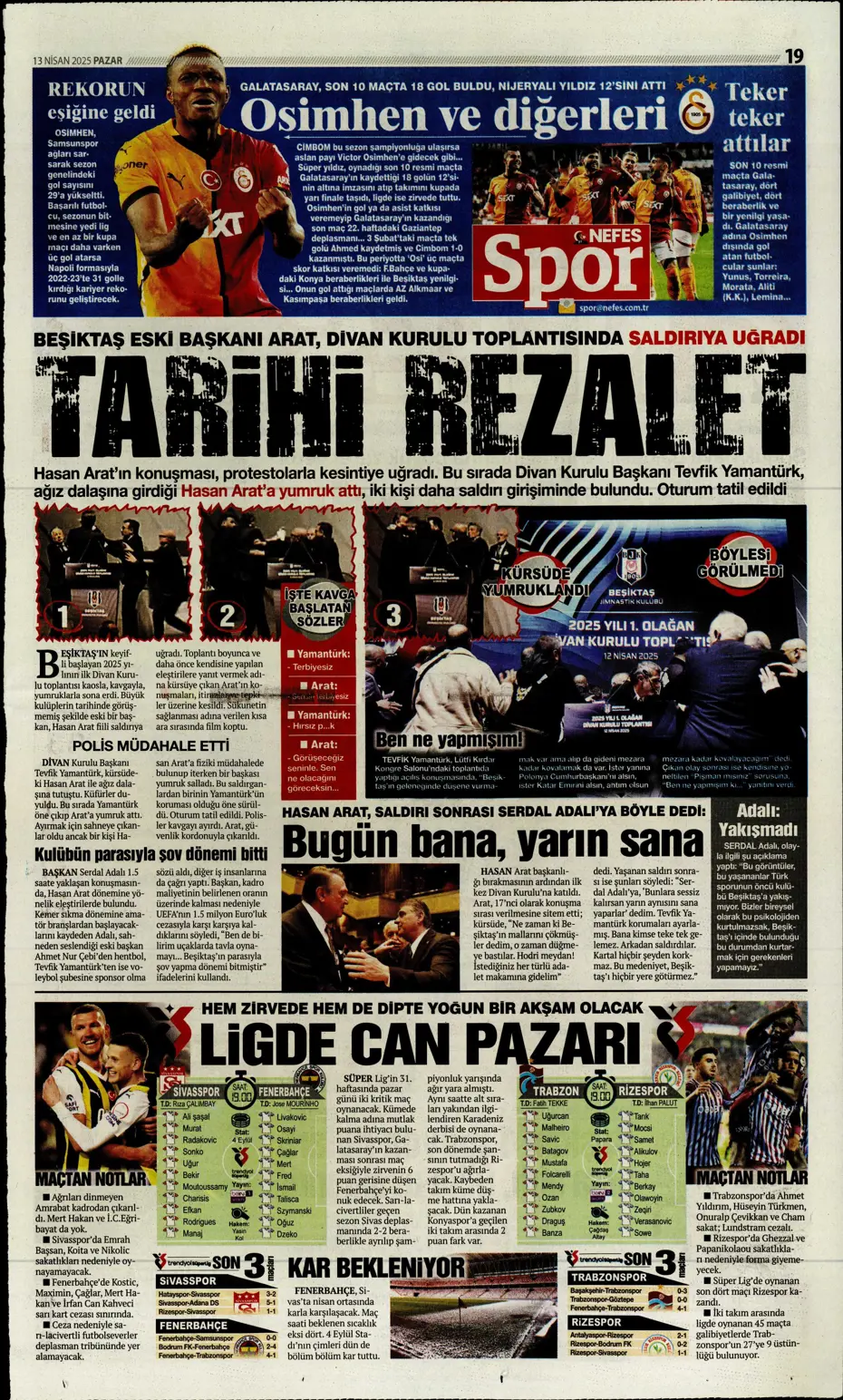 "Dzeko'nun yerine Müller" | Sporun manşetleri - 27