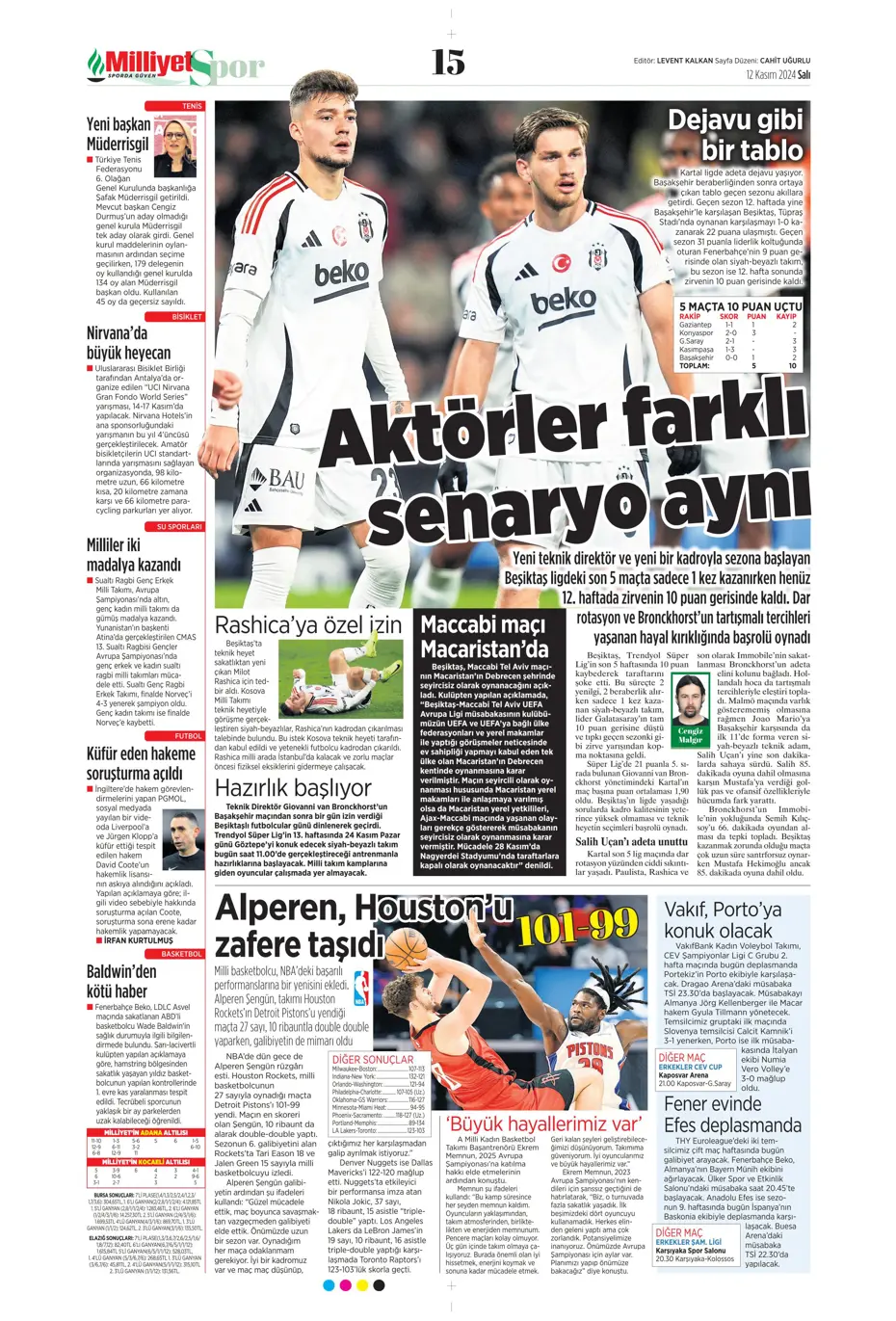 "Listenin başında onlar var: Talisca & Brown" | Sporun manşetleri (12 Kasım 2024) - 21 "Listenin başında onlar var: Talisca & Brown" | Sporun manşetleri (12 Kasım 2024) - 21