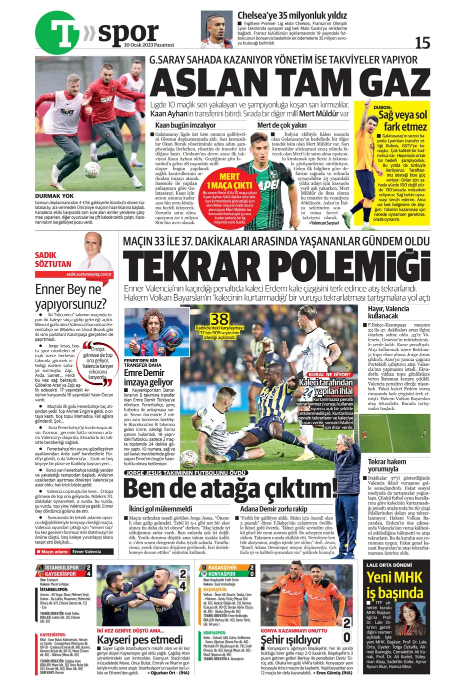 Sporun Manşetleri (30 Ocak 2023) - 42