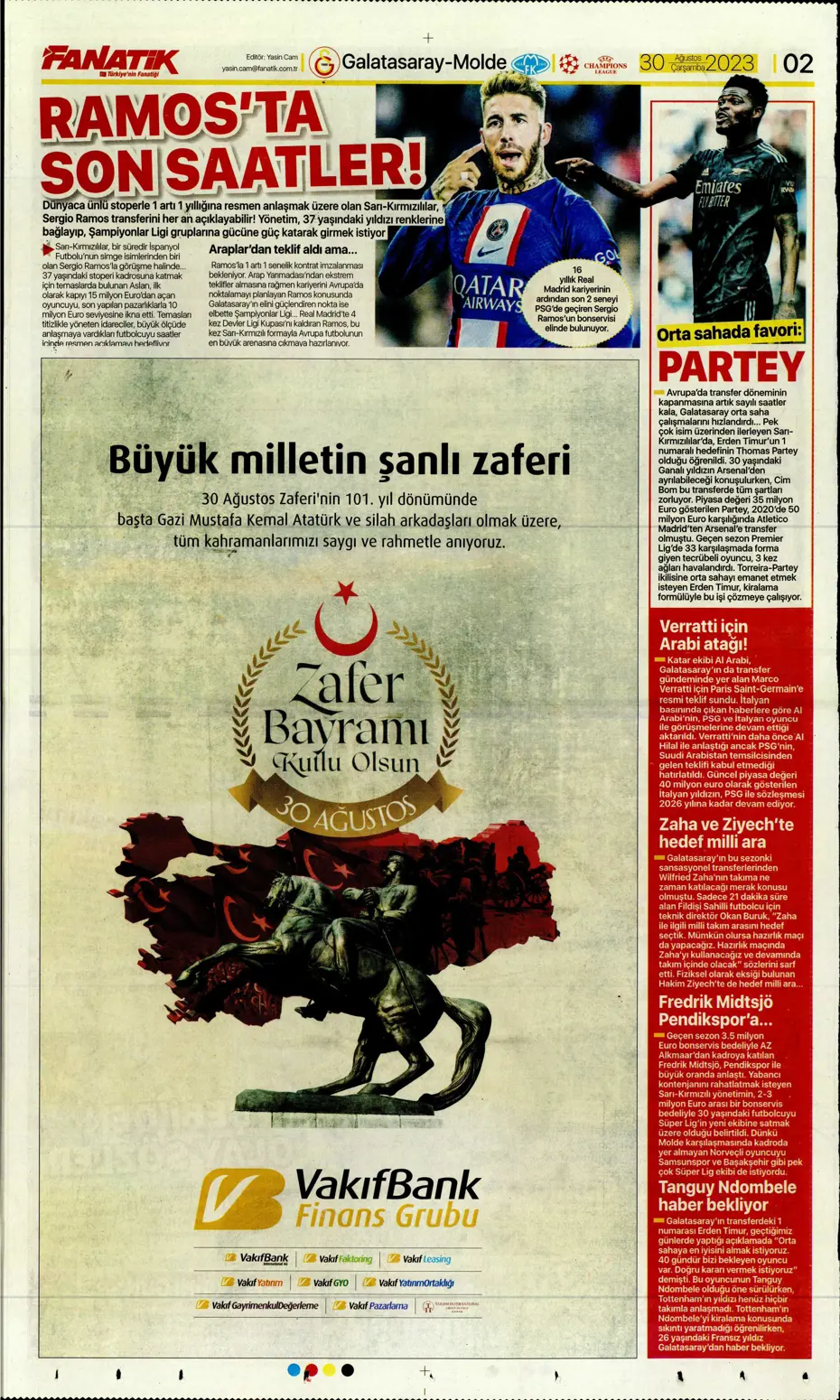 "Avrupa Avrupa duy sesimizi" | Sporun manşetleri (30 Ağustos 2023) - 5 "Avrupa Avrupa duy sesimizi" | Sporun manşetleri (30 Ağustos 2023) - 5