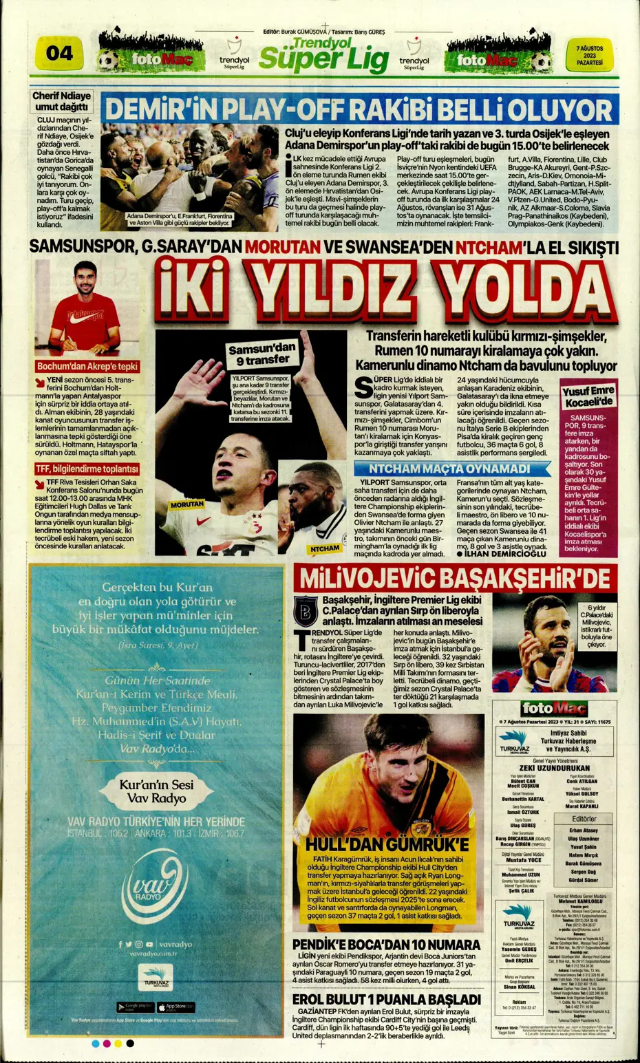 "Zaniolo gidiyor, Talisca geliyor" | Sporun manşetleri (7 Ağustos 2023) - 15 "Zaniolo gidiyor, Talisca geliyor" | Sporun manşetleri (7 Ağustos 2023) - 15