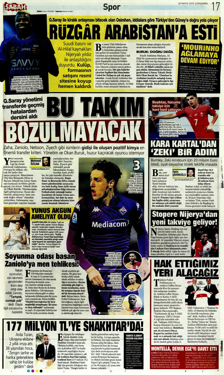 "Bernardo Silva'dan Aslan'a mesaj" | Sporun manşetleri - 20