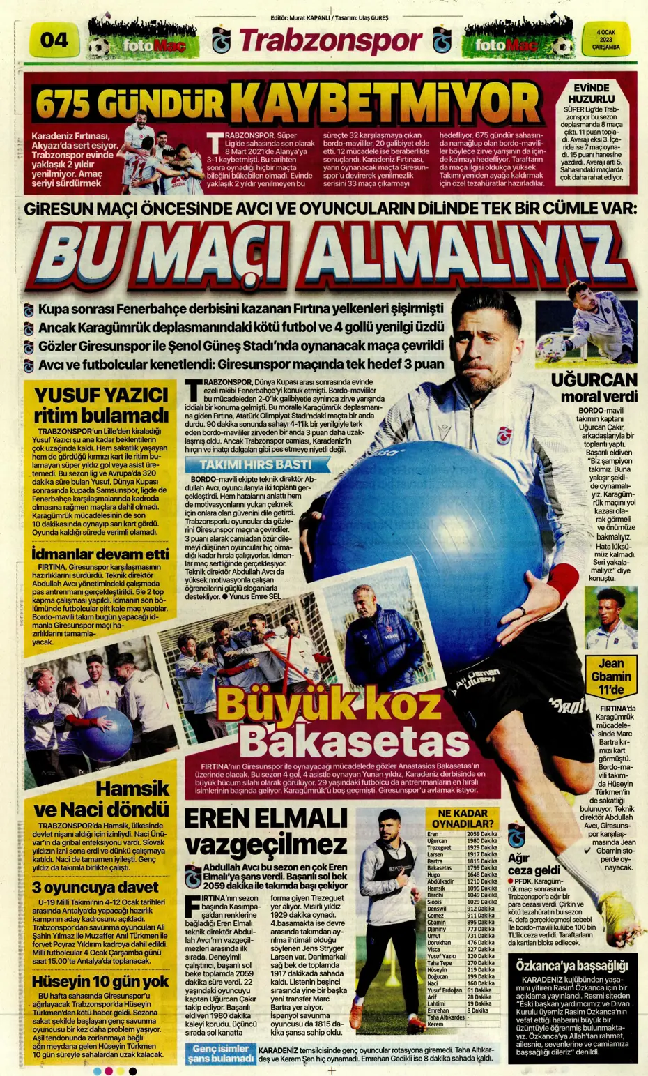 Sporun Manşetleri (4 Ocak 2023) - 15