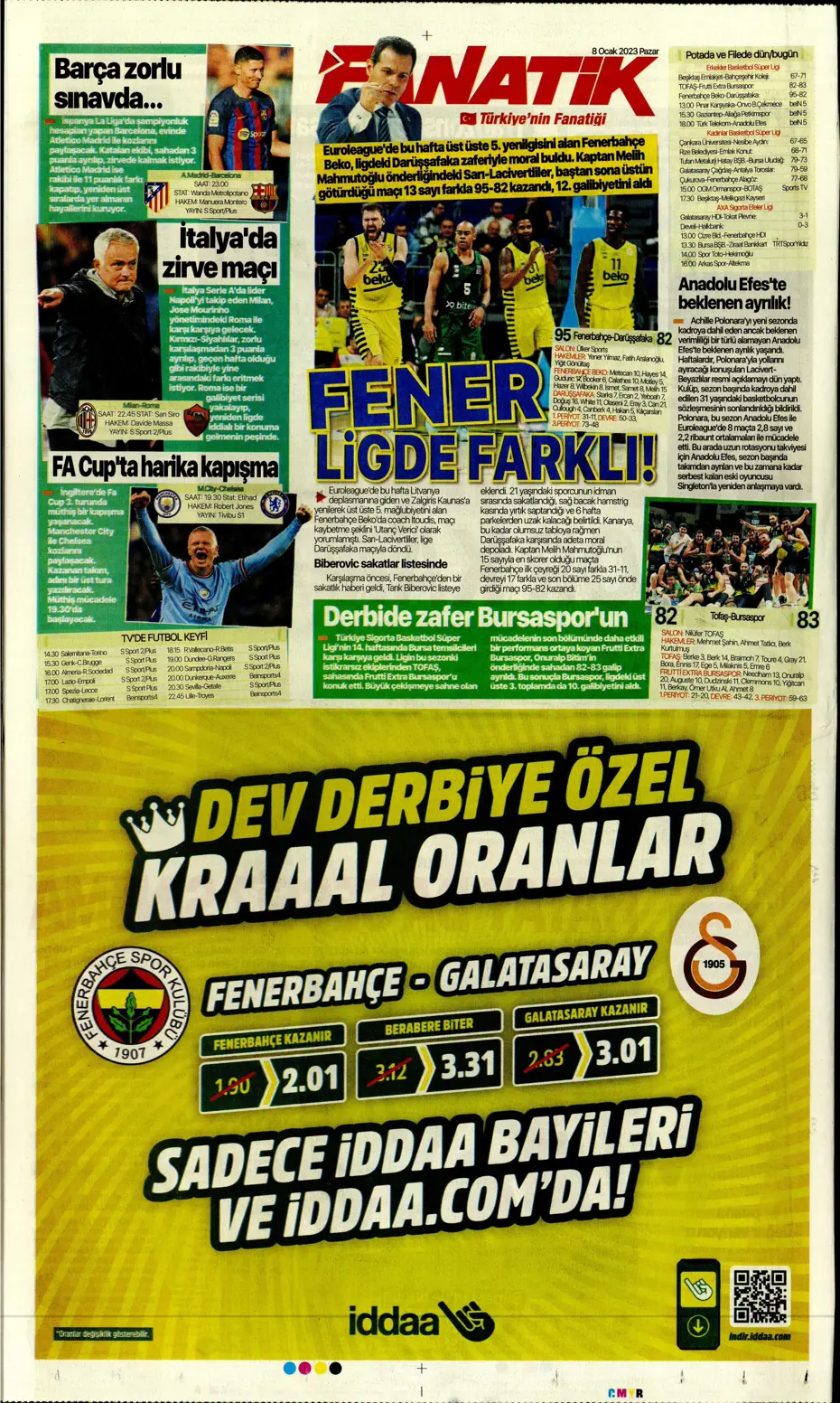 Sporun Manşetleri (8 Ocak 2023) - 11