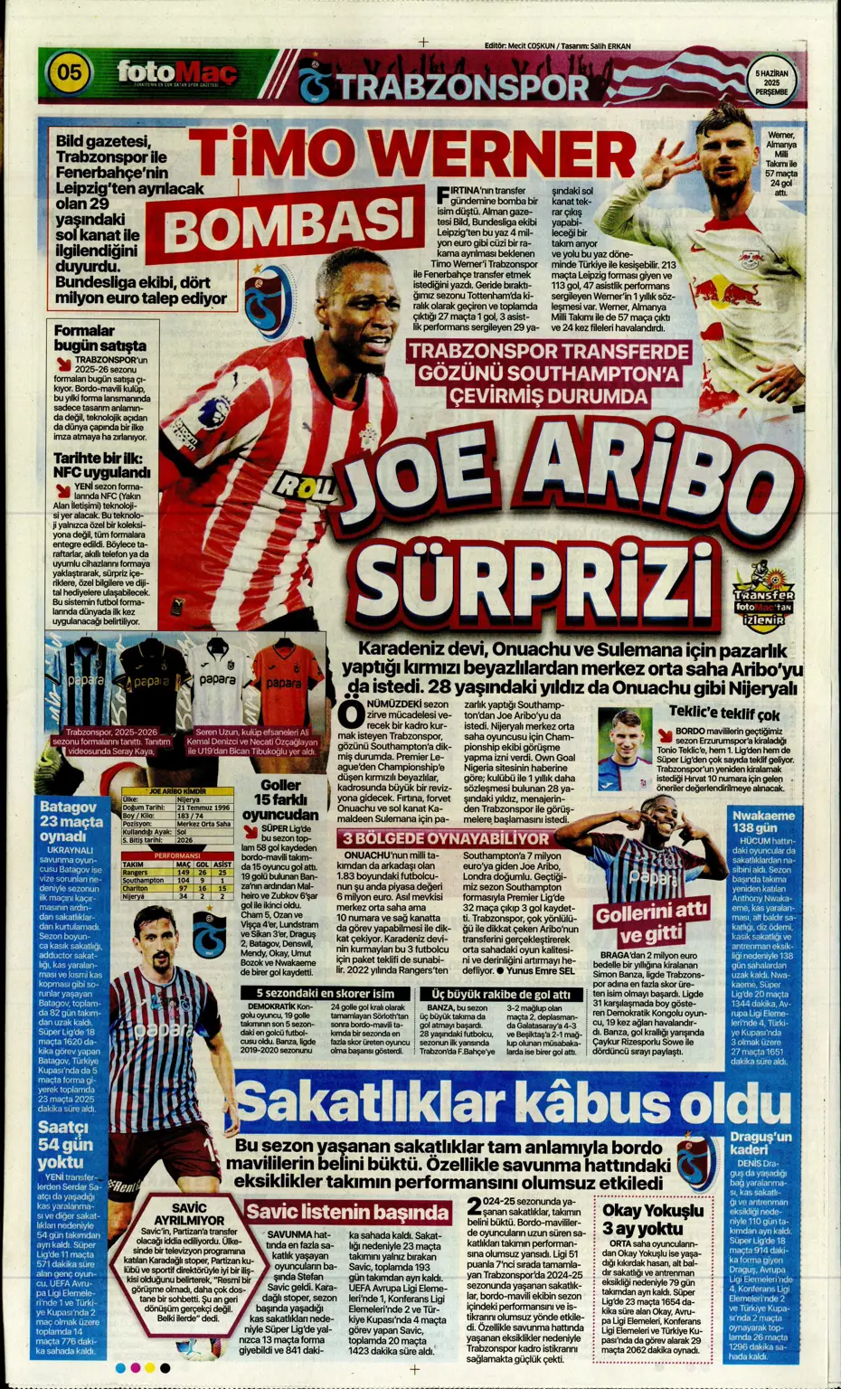 "Fenerbahçe'den Boniface bombası" | Sporun manşetleri (5 Haziran 2025) - 14