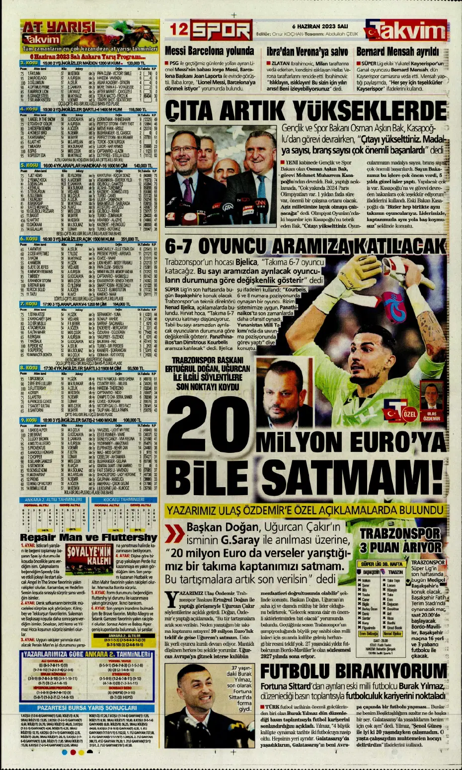 "Devler Ligi'ne süper Aslan" | Sporun manşetleri (6 Haziran 2023) - 18