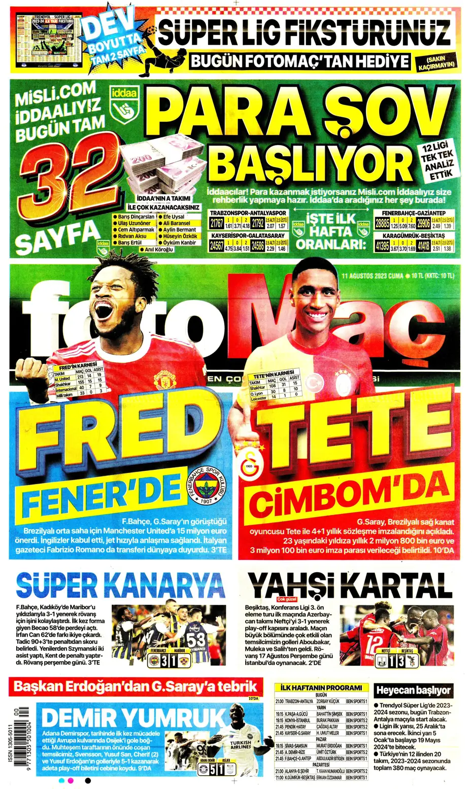 "Cengiz Ünder için yeni görüşme" | Sporun manşetleri (11 Ağustos 2023) - 14 "Cengiz Ünder için yeni görüşme" | Sporun manşetleri (11 Ağustos 2023) - 14