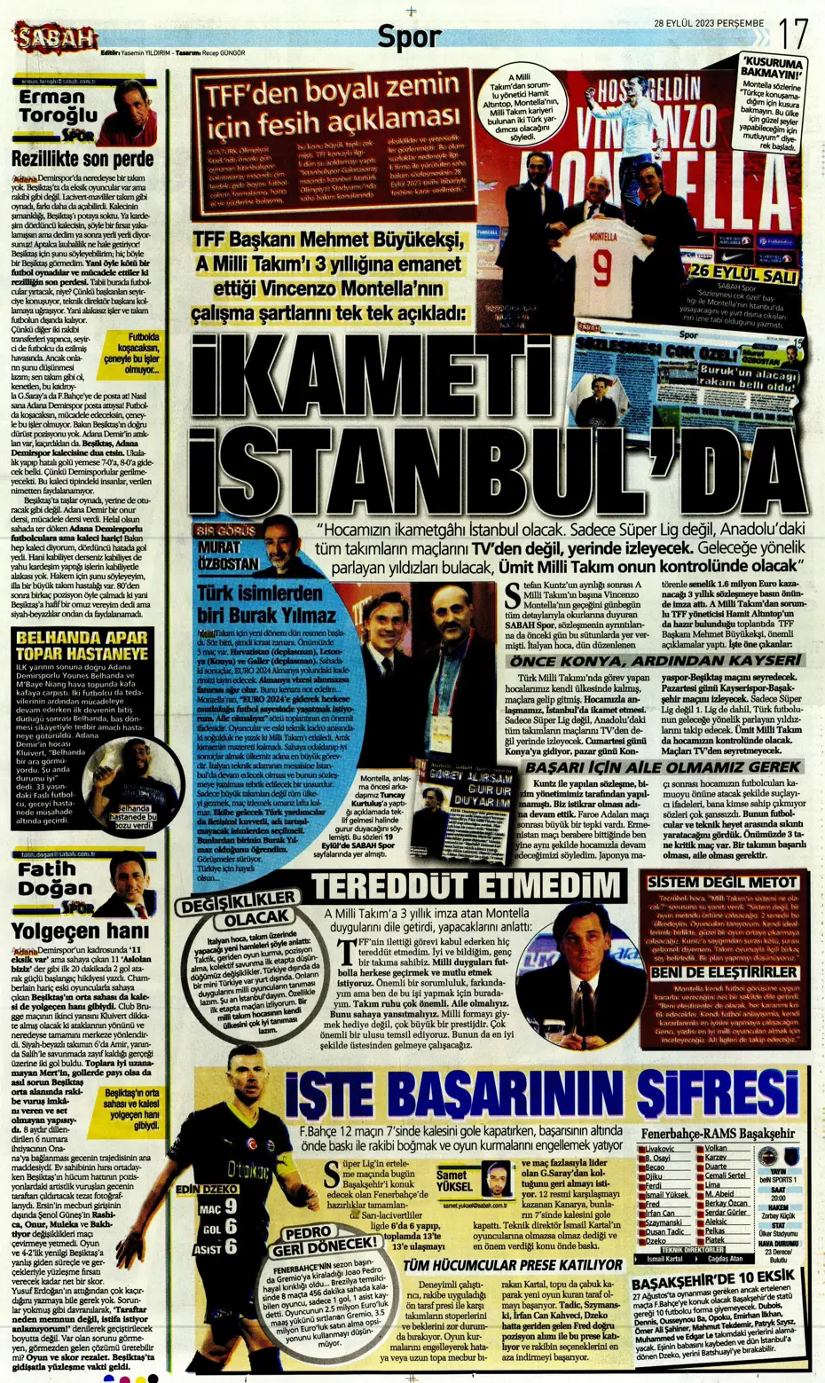 "Tarihi eser" | Sporun manşetleri (28 Eylül 2023) - 30