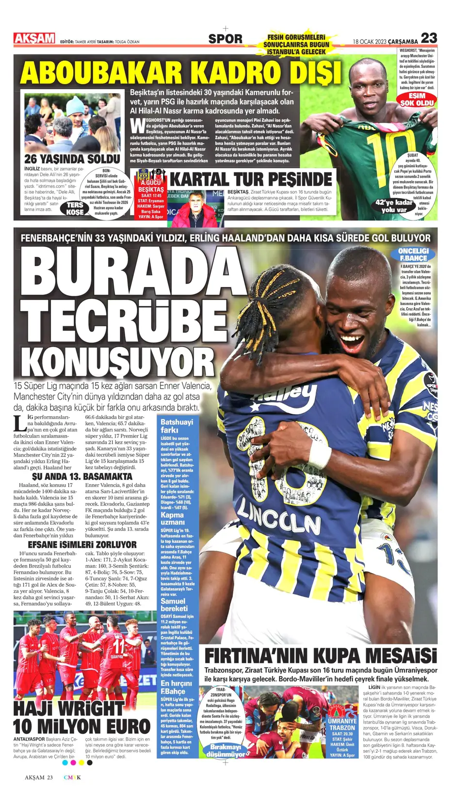 Sporun Manşetleri (18 Ocak 2023) - 6