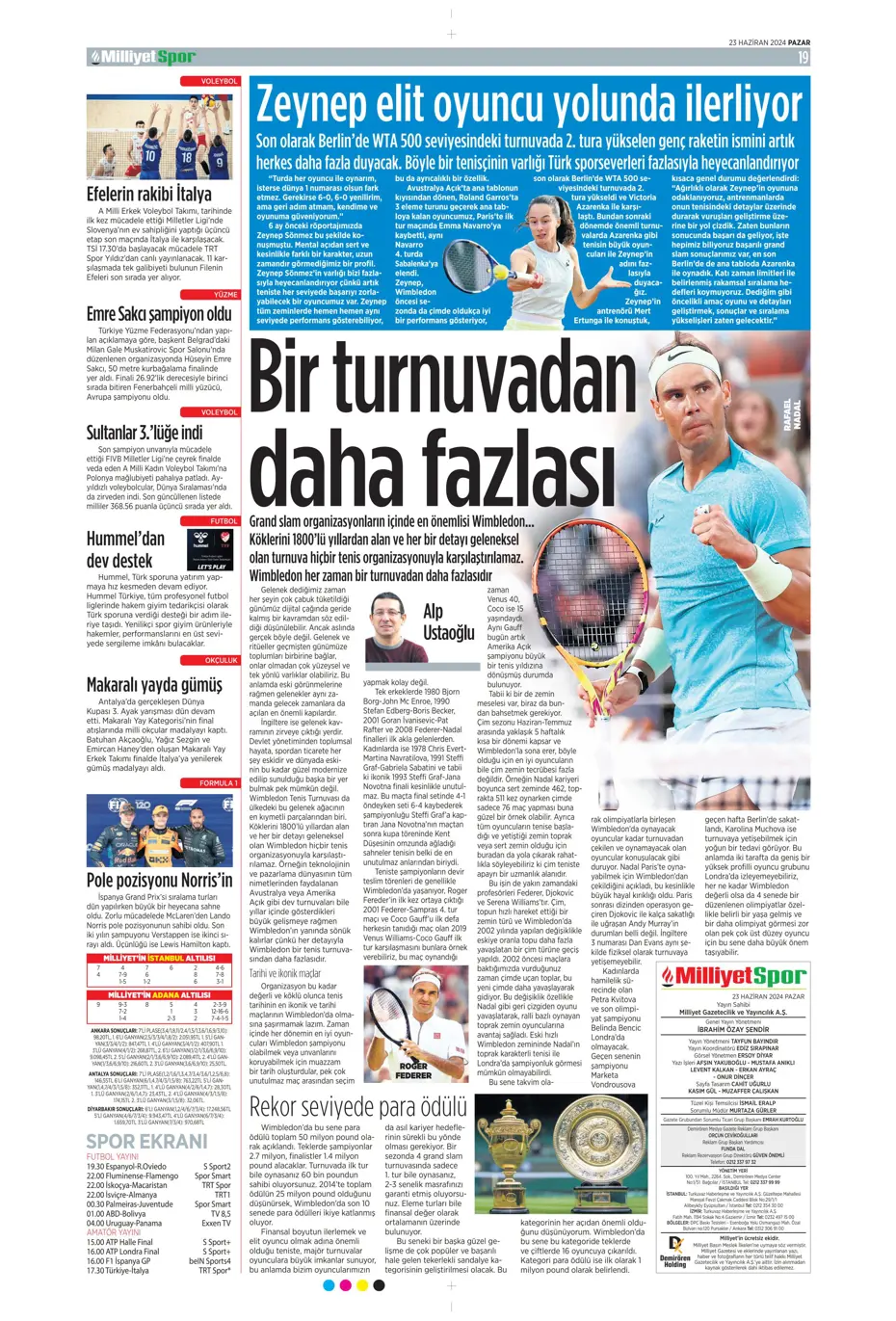 "Liderlik gitti tur elimizde" | Sporun Manşetleri (23 Haziran 2024) - 31