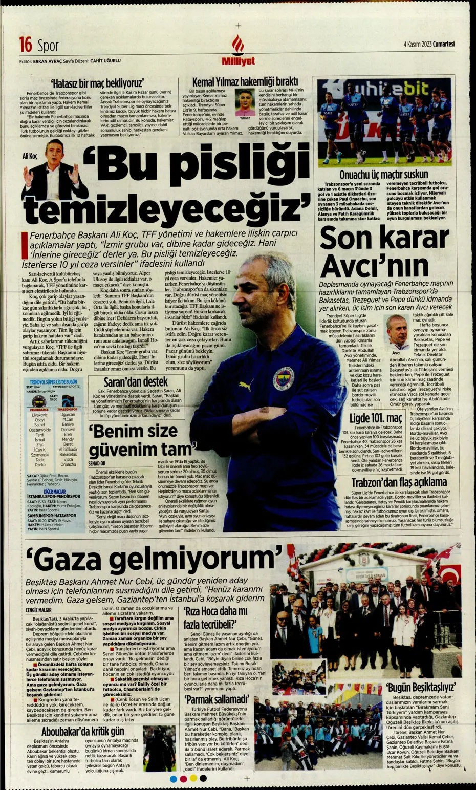 "Derbinin şifresi ilk çeyrek" | Sporun manşetleri (4 Kasım 2023) - 24