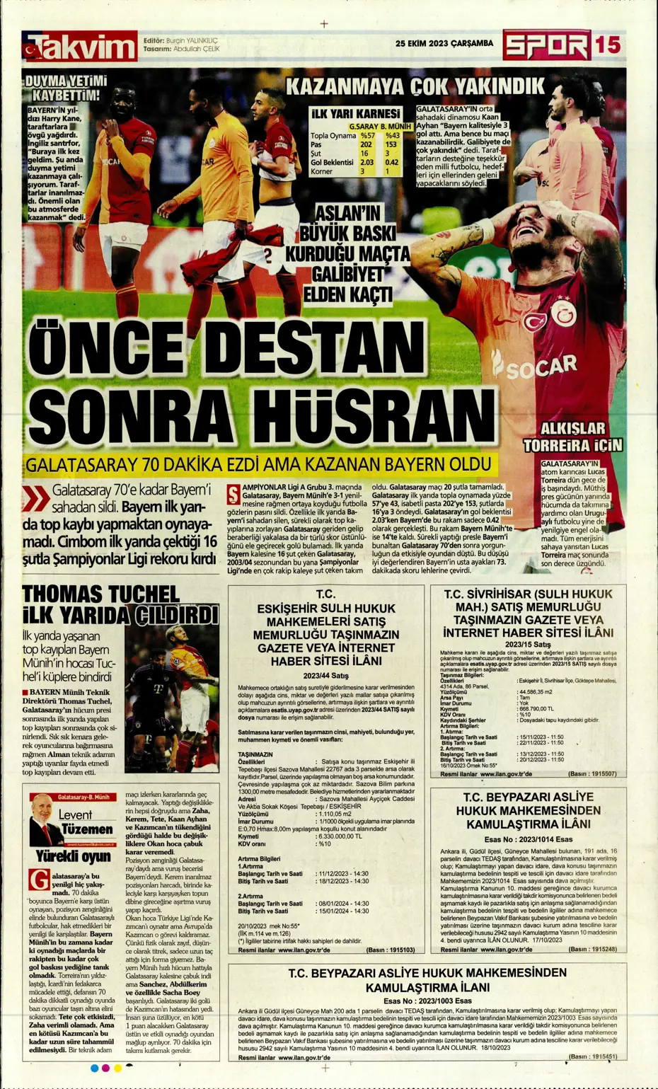 "Adaletin bu mu futbol?" | Sporun manşetleri (25 Ekim 2023) - 24