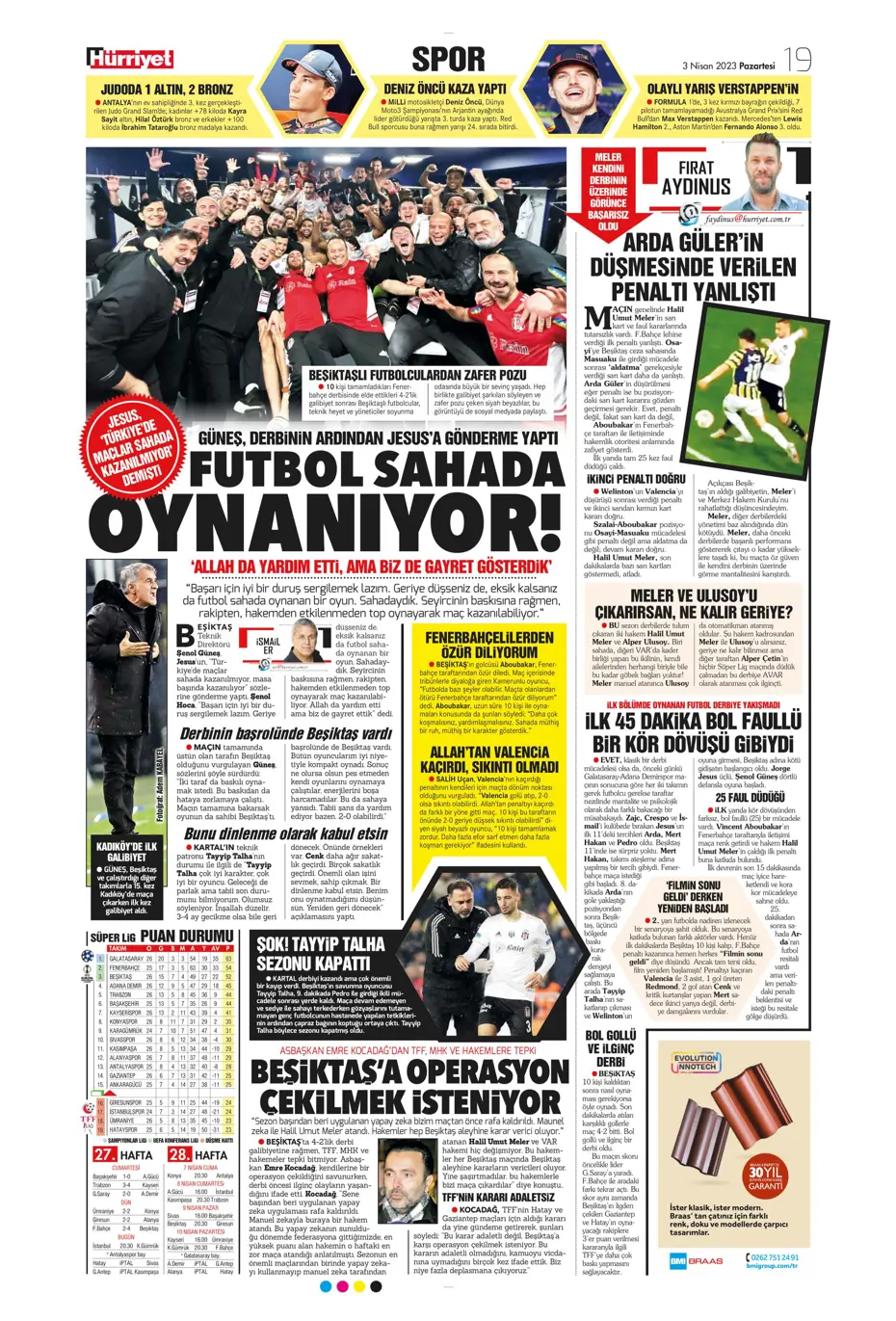 "10 parmak tarih yazdılar" - Sporun manşetleri (3 Nisan 2023) - 19