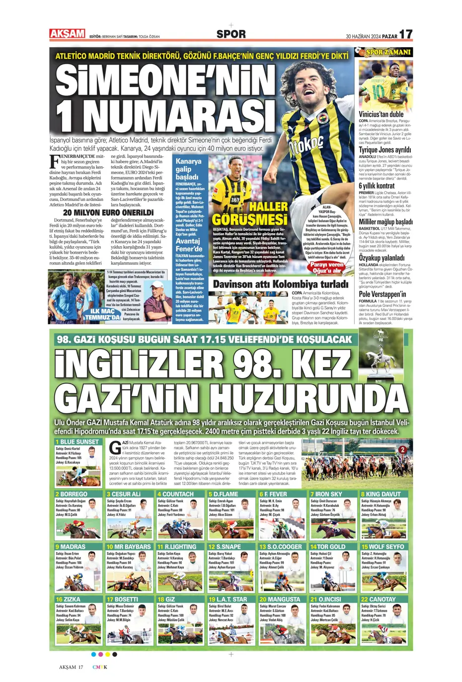 "Galatasaray'dan Goretzka seferi" | Sporun Manşetleri (30 Haziran 2024) - 2 "Galatasaray'dan Goretzka seferi" | Sporun Manşetleri (30 Haziran 2024) - 2