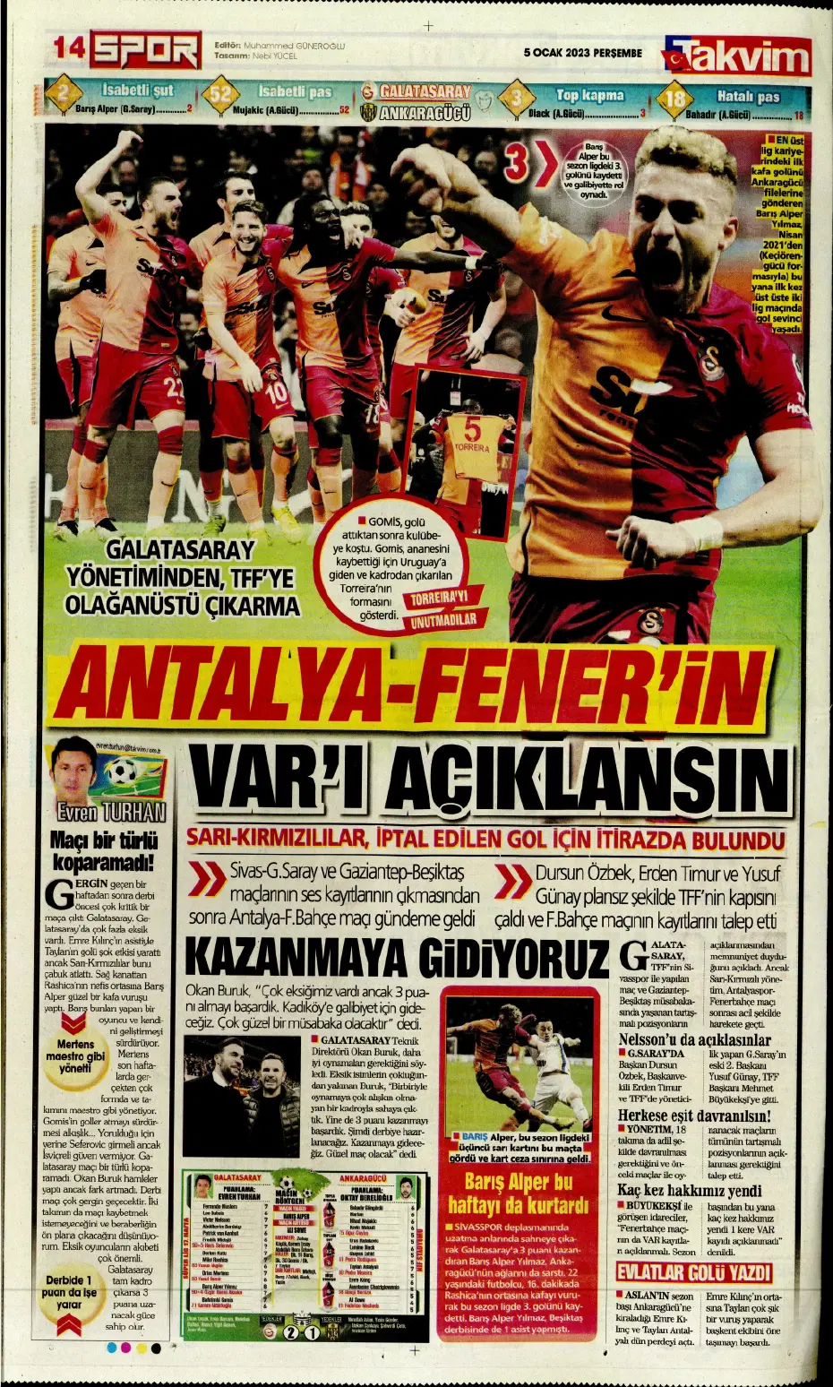 Sporun Manşetleri (5 Ocak 2023) - 28