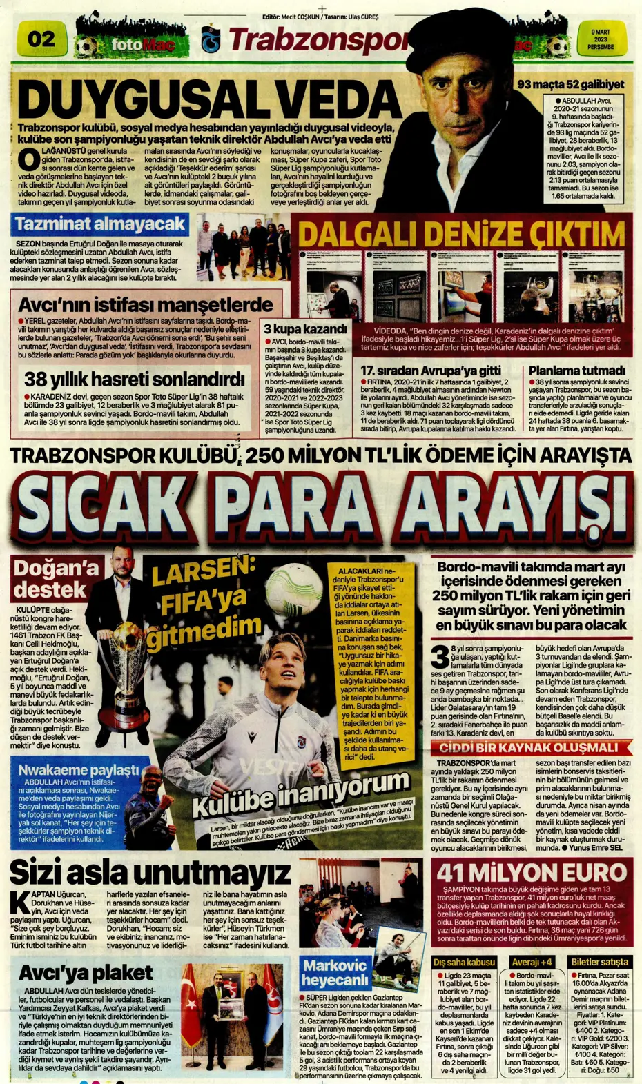 "Avrupa'yı fethedelim" - Sporun manşetleri - 12