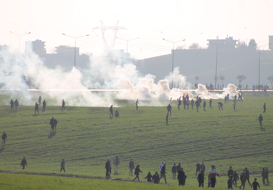 Batman'da maçın ardından taşkınlık çıkaran gruba polis müdahale etti
