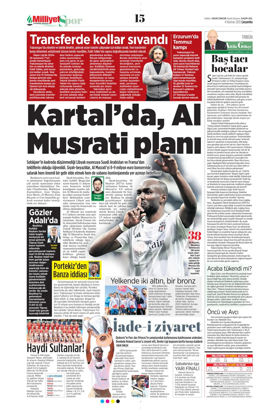 "Fener'den Vlahovic için çılgın teklif" | Sporun manşetleri - 26