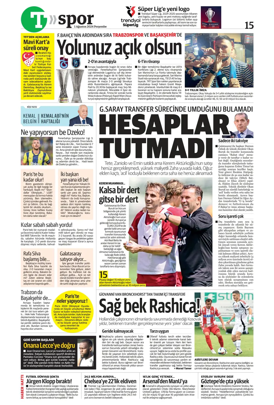"McTominay Aslan oluyor" | Sporun manşetleri (1 Ağustos 2024) - 35 "McTominay Aslan oluyor" | Sporun manşetleri (1 Ağustos 2024) - 35