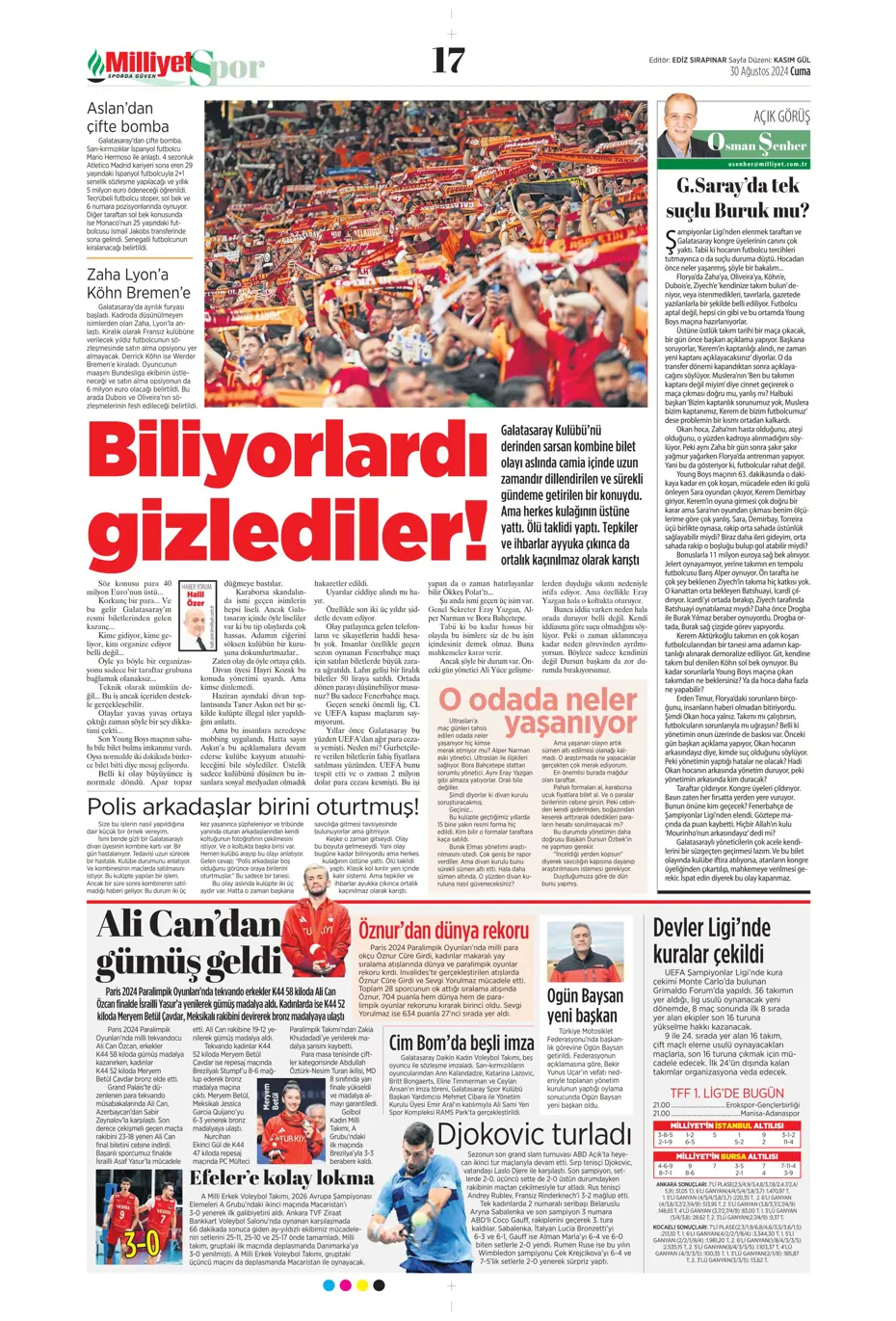 "Galatasaray yönetiminden flaş karar" | Sporun manşetleri (30 Ağustos 2024) - 25 "Galatasaray yönetiminden flaş karar" | Sporun manşetleri (30 Ağustos 2024) - 25