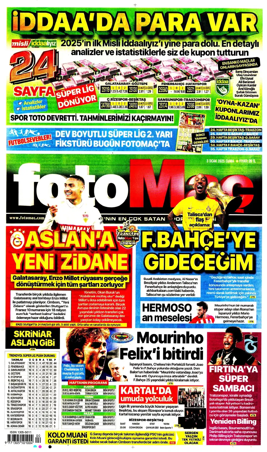 "Fatih Terim, Galatasaray'ın yıldızını istiyor" | Sporun manşetleri - 5