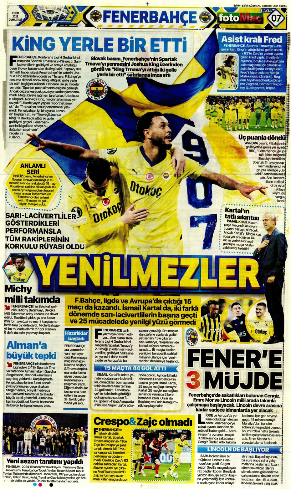 "Şok eden Nelsson iddiası" | Sporun manşetleri (7 Ekim 2023) - 16 "Şok eden Nelsson iddiası" | Sporun manşetleri (7 Ekim 2023) - 16