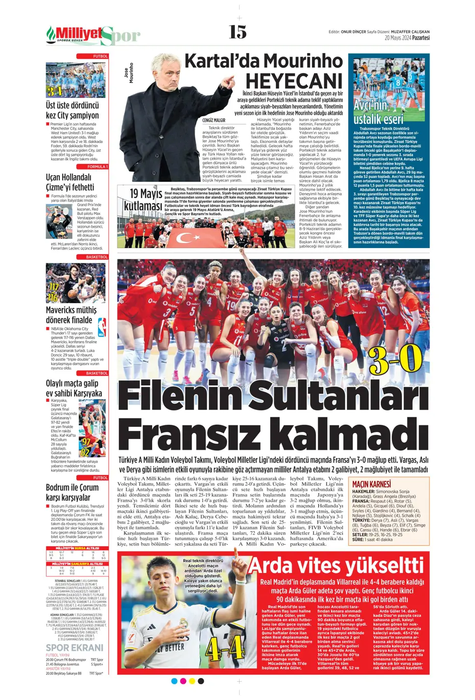 "F.Bahçe G.Saray'a bayramı zehir etti" | Sporun manşetleri (20 Mayıs 2024) - 13