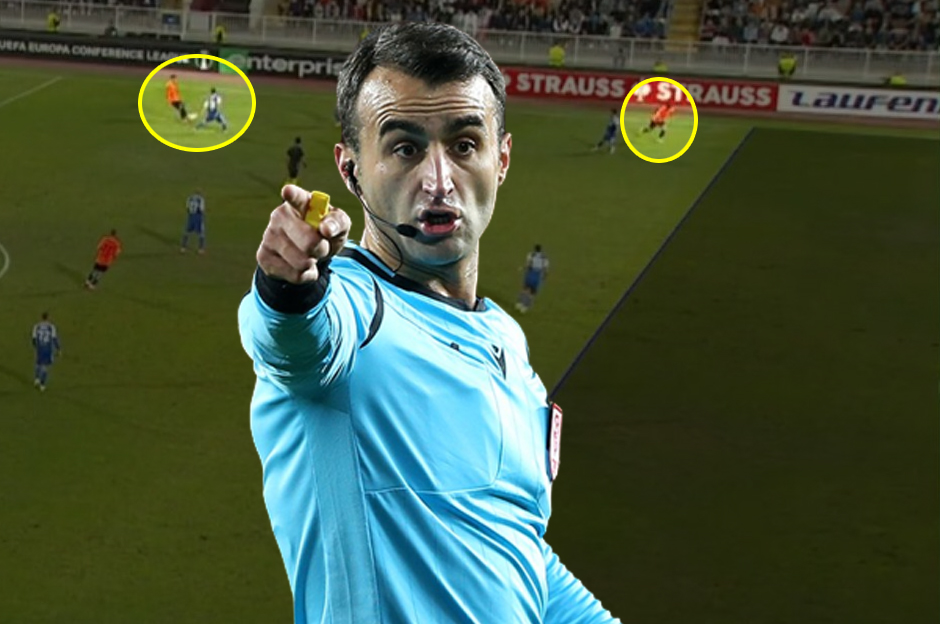 Türk hakemlerin yönettiği Avrupa maçında geceye damga vuran karar