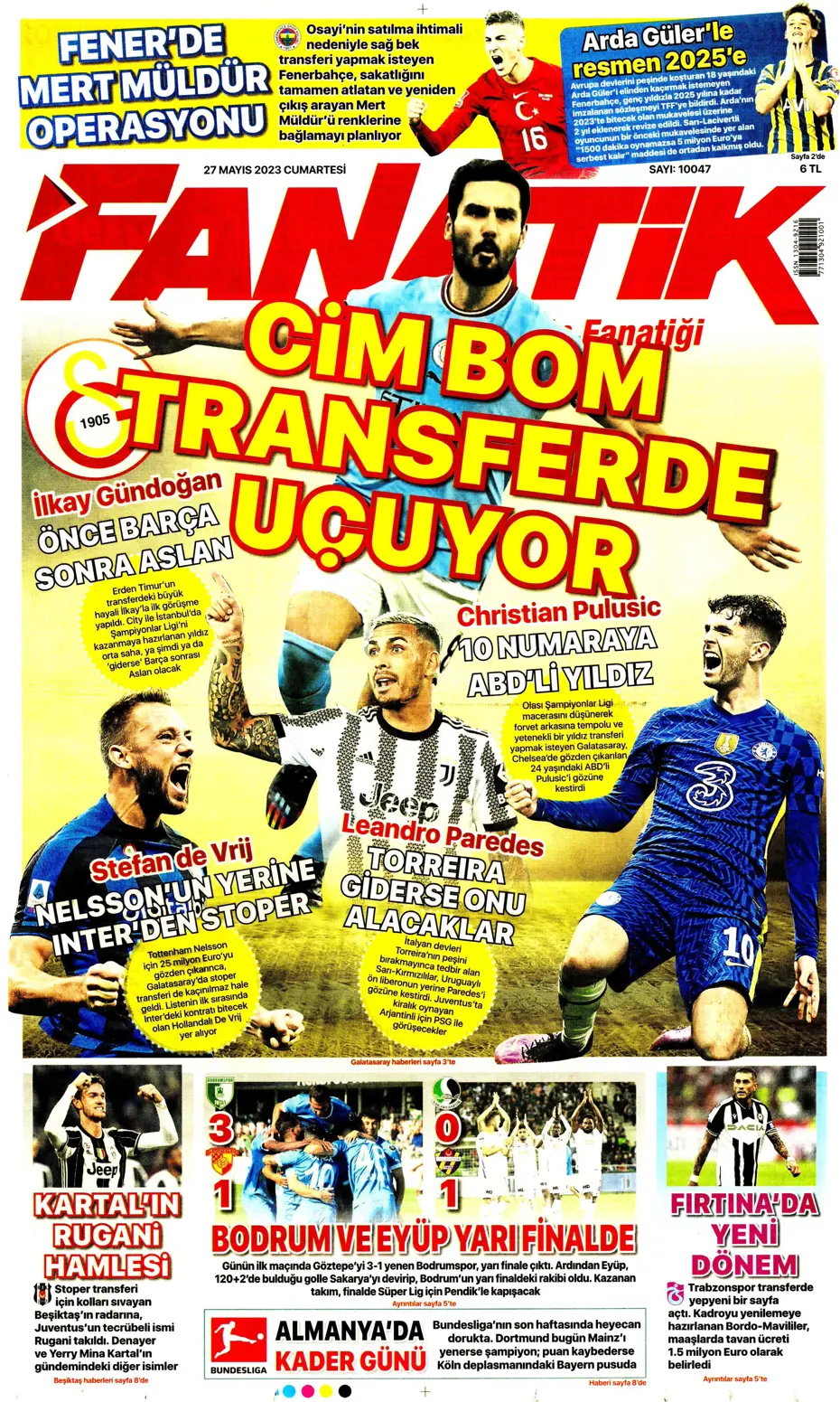 "4 geliyor, 3 gidiyor" | Sporun manşetleri (27 Mayıs 2023) - 3