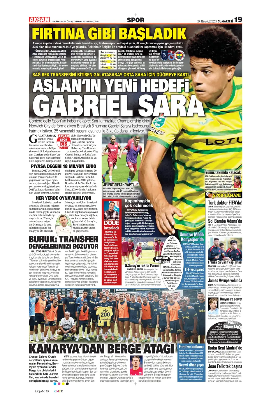 "Rodrigo Becao'ya Lyon kancası" | Sporun manşetleri - 4