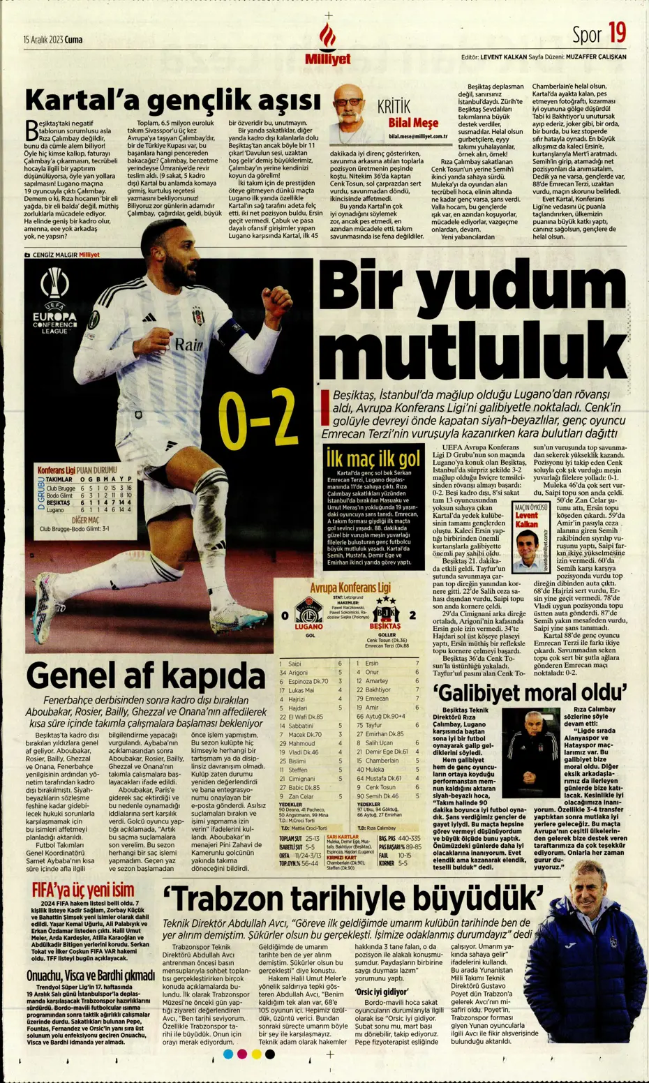 "Aslan'dan Jorginho bombası" | Sporun manşetleri (15 Aralık 2023) - 25