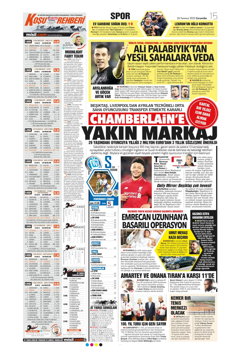 "Beşiktaş'ın istediği Rebic Fenerbahçe'ye" | Sporun manşetleri (26 Temmuz 2023) - 17