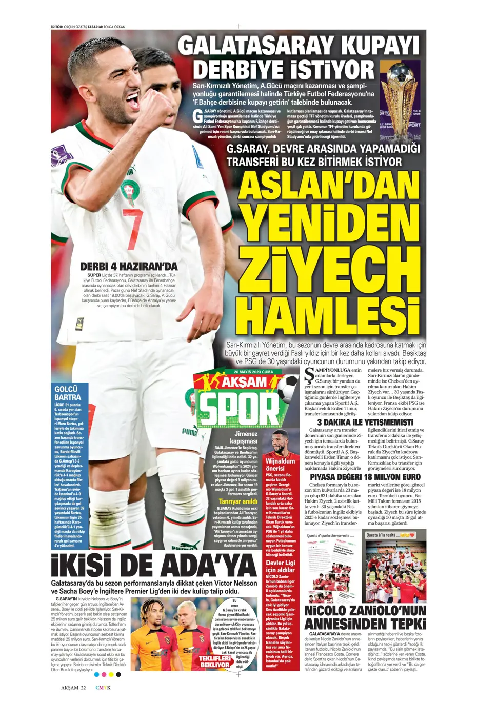 "Divock Origi F.Bahçe'ye doğru" | Sporun manşetleri (26 Mayıs 2023) - 6