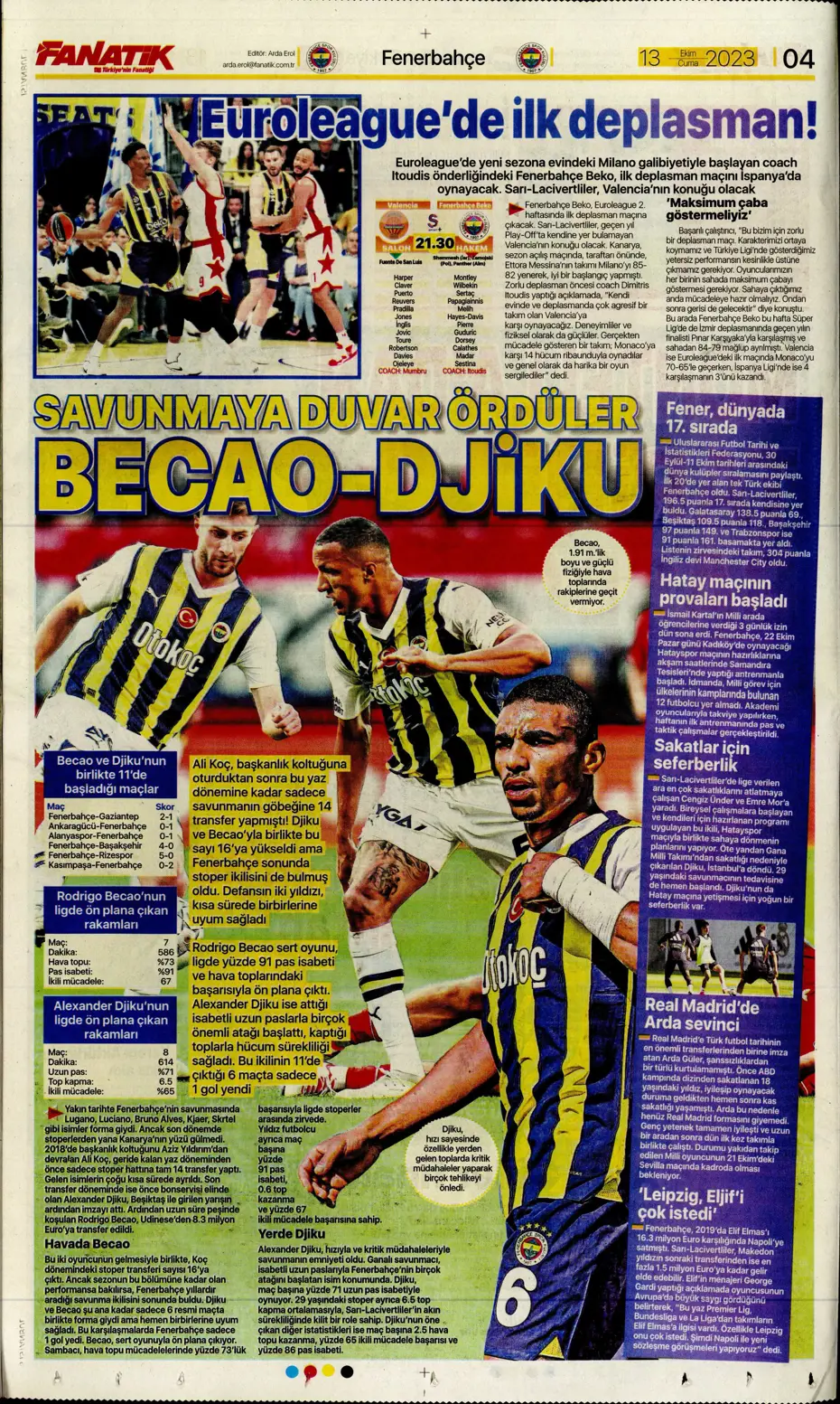 "Barış Yılmaz Türkiye yıkılmaz" | Sporun manşetleri (13 Ekim 2023) - 8 "Barış Yılmaz Türkiye yıkılmaz" | Sporun manşetleri (13 Ekim 2023) - 8