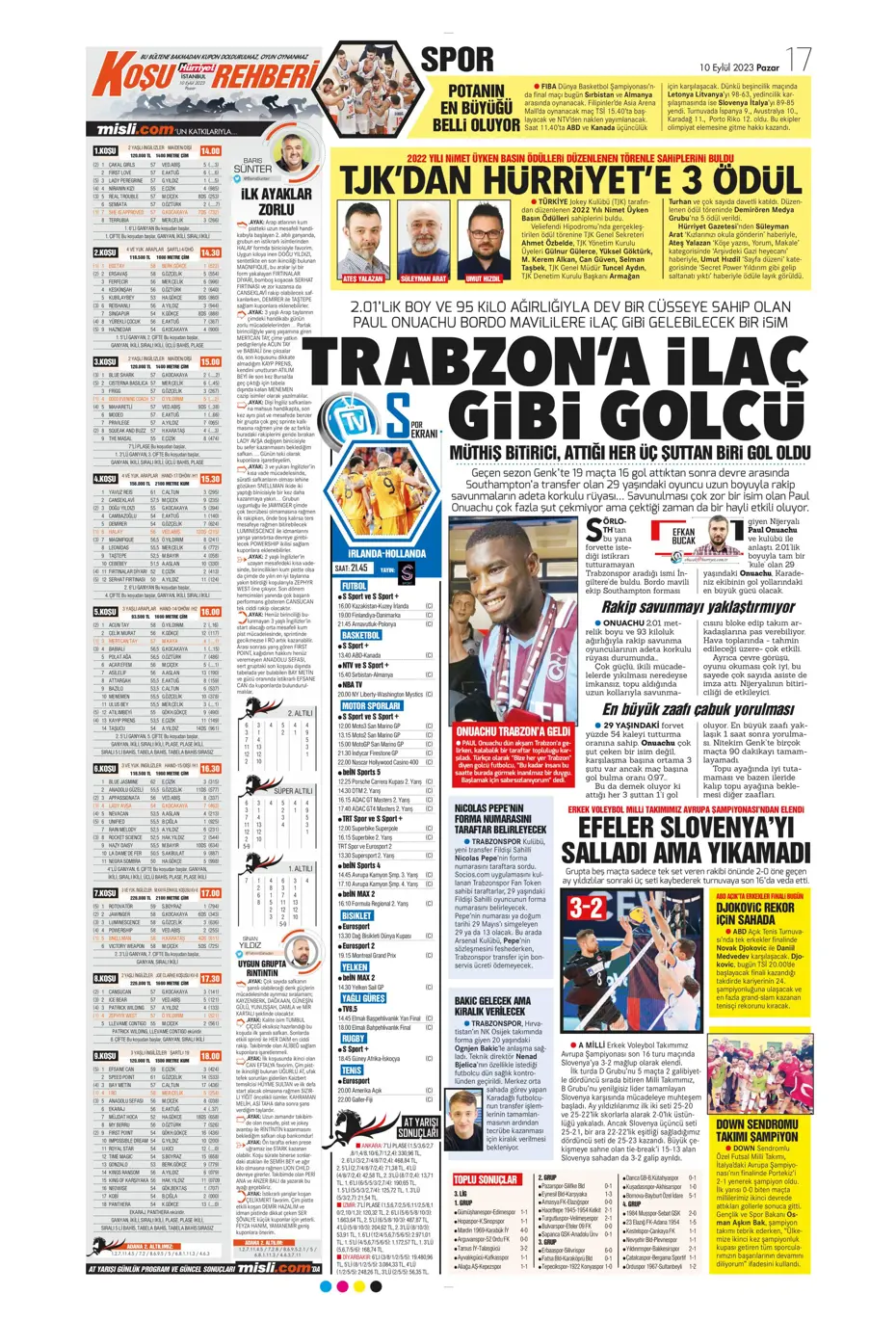 "Kuntz gidiyor, Avcı geliyor" | Sporun manşetleri (10 Eylül 2023) - 15