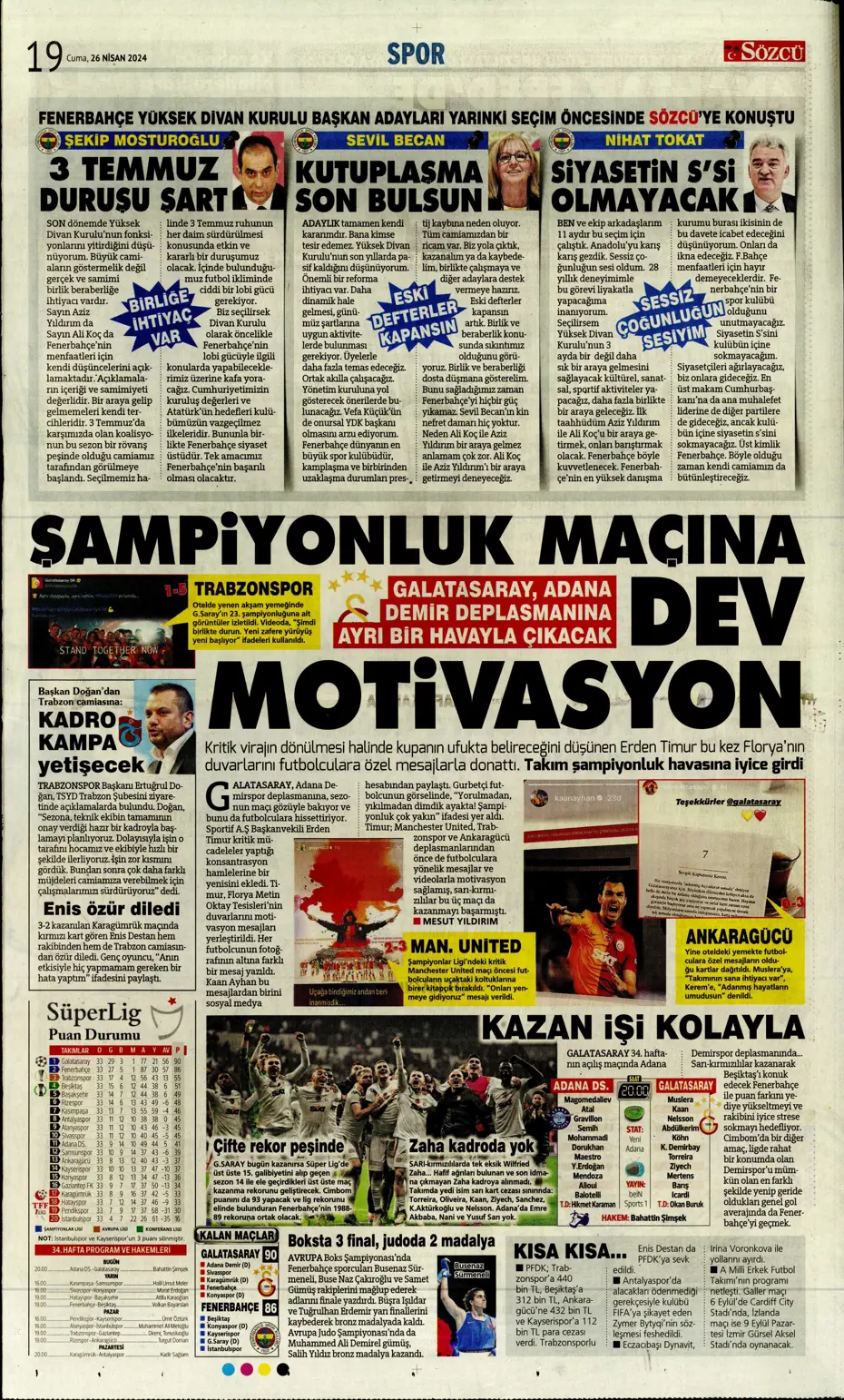 "Osayi Samuel'e 12 milyon euro" | Sporun manşetleri - 30
